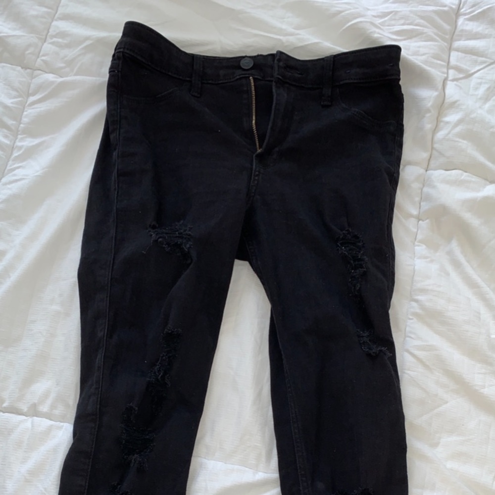Hollister Black Ripped Skinny Jeans